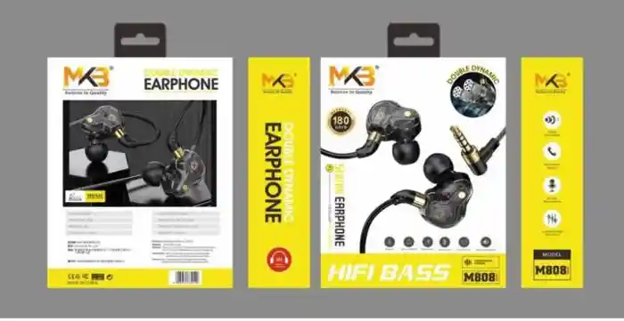 MKB M808 Hifi Bass stereo Earphone